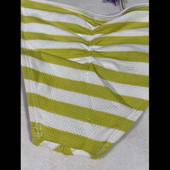 Vitamin A Juno Textured‎ Striped Tie Bikini Bottom in Yellow [SZ XS 4 ] - Picture 12 of 12